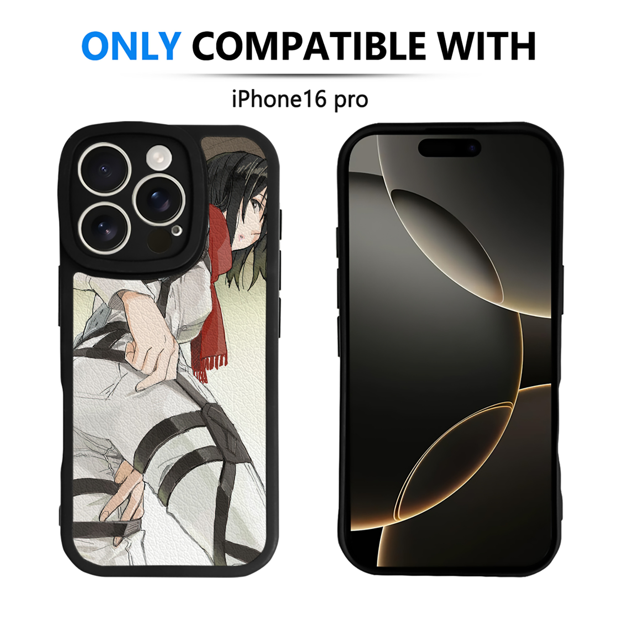 （画像用） 進撃の巨人 Attack on Titan 【iPhone 16シリーズ対応】シリコンスマホケース（レザー調） 材質：シリコン